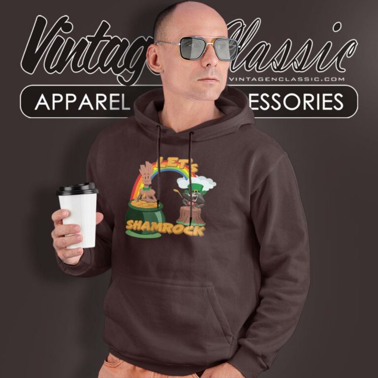 Marvel Rocket And Groot St Patricks Day Lets Shamrock Hoodie Marvel Rocket And Groot St Patricks Day Lets Shamrock Hoodie