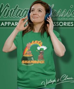 Marvel Rocket And Groot St Patricks Day Lets Shamrock Women T Shirt