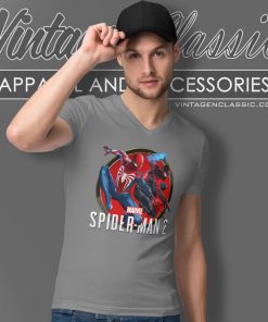 Marvel Spider Man 2 Poster V Neck TShirt