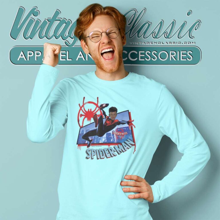 Marvel Spider Man Into The Spider Verse Long Sleeve Tee Marvel Spider Man Into The Spider Verse Long Sleeve Tee