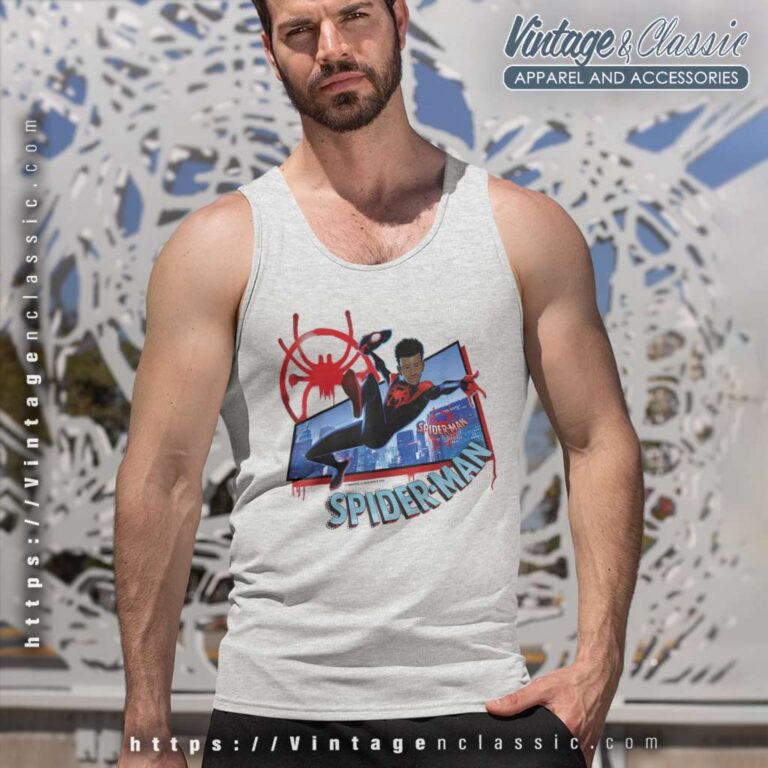 Marvel Spider Man Into The Spider Verse Tank Top Racerback Marvel Spider Man Into The Spider Verse Tank Top Racerback