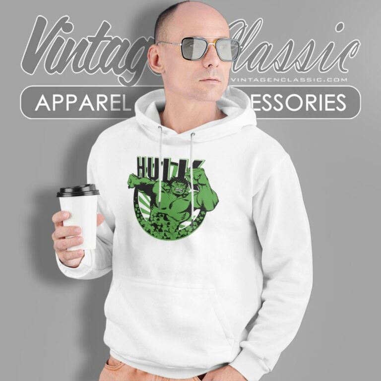 Marvel St Patricks Day Hulk Running Shamrock Hoodie Marvel St Patricks Day Hulk Running Shamrock Hoodie