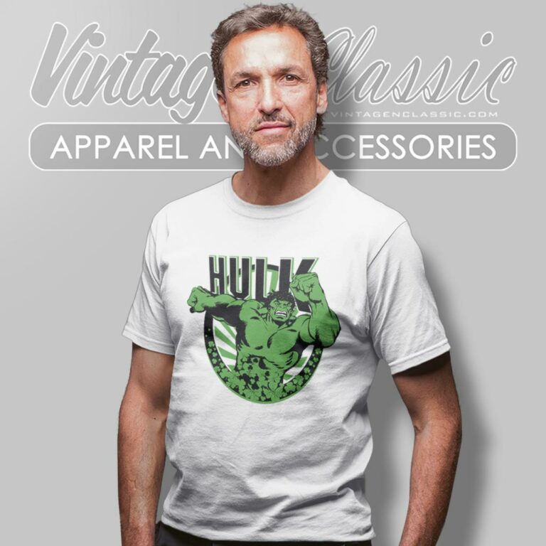 Marvel St Patricks Day Hulk Running Shamrock T Shirt Marvel St Patricks Day Hulk Running Shamrock T Shirt