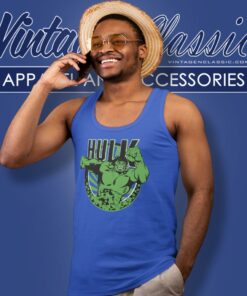 Marvel St Patricks Day Hulk Running Shamrock Tank Top Racerback