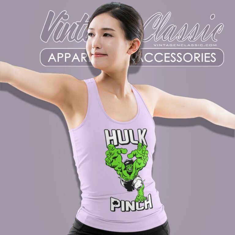 Marvel St Patricks Day Pinching Hulk Tank Top Racerback Marvel St Patricks Day Pinching Hulk Tank Top Racerback