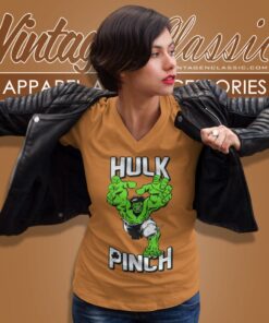Marvel St Patricks Day Pinching Hulk V Neck TShirt