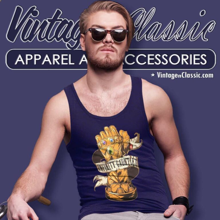 Marvel Thanos Infinity Gauntlet Tank Top Racerback Marvel Thanos Infinity Gauntlet Tank Top Racerback