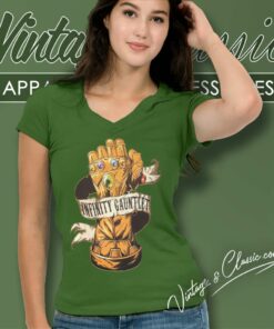 Marvel Thanos Infinity Gauntlet V Neck TShirt