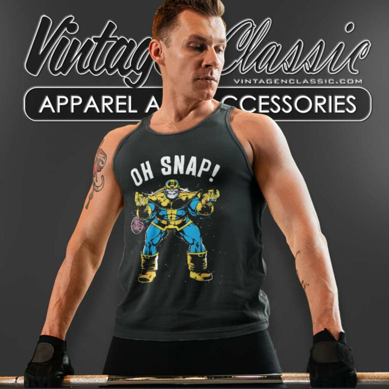 Marvel Thanos Oh Snap Tank Top Racerback Marvel Thanos Oh Snap Tank Top Racerback