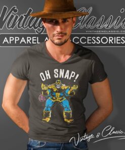 Marvel Thanos Oh Snap V Neck TShirt