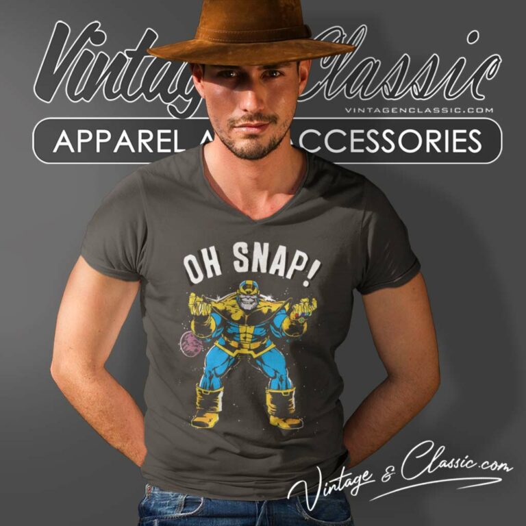 Marvel Thanos Oh Snap V Neck TShirt Marvel Thanos Oh Snap V Neck TShirt