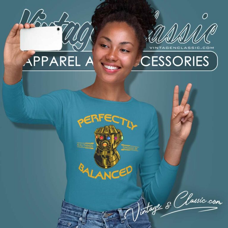 Marvel Thanos Perfectly Balanced Long Sleeve Tee Marvel Thanos Perfectly Balanced Long Sleeve Tee