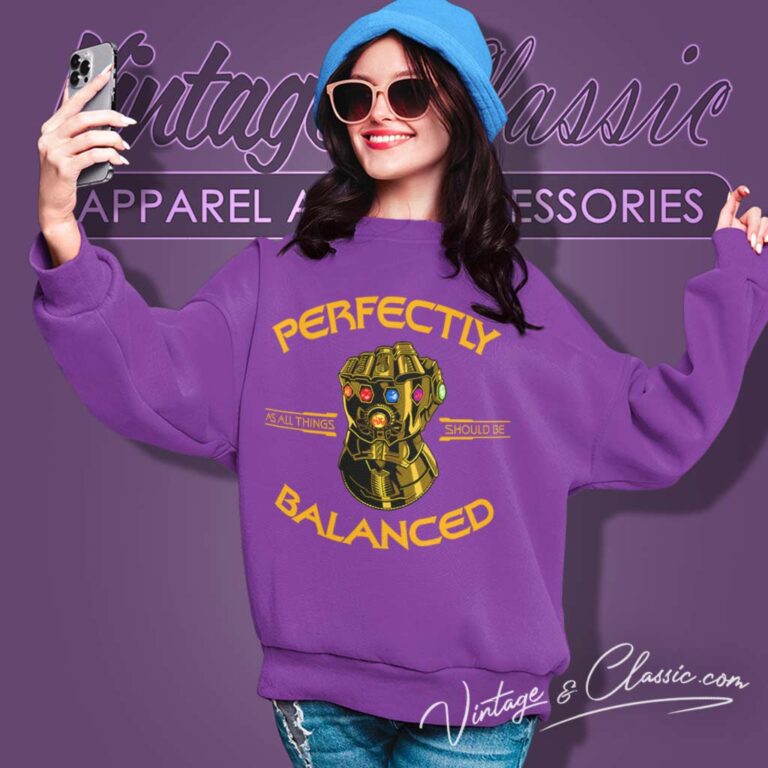 Marvel Thanos Perfectly Balanced Sweatshirt Marvel Thanos Perfectly Balanced Sweatshirt