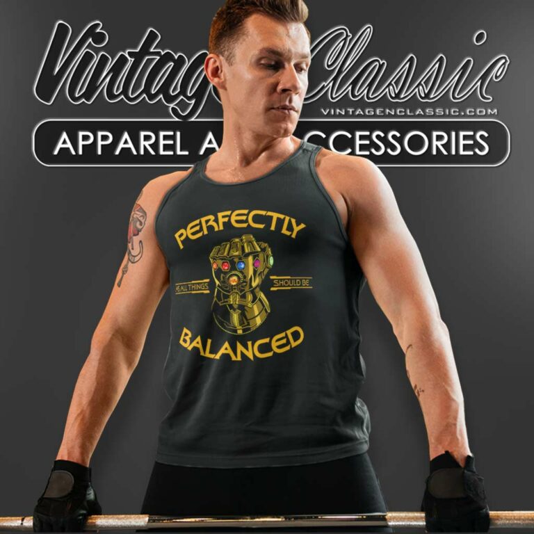 Marvel Thanos Perfectly Balanced Tank Top Racerback Marvel Thanos Perfectly Balanced Tank Top Racerback