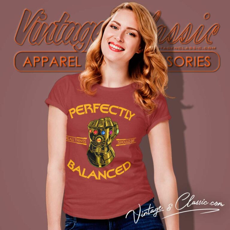 Marvel Thanos Perfectly Balanced Women TShirt Marvel Thanos Perfectly Balanced Women TShirt