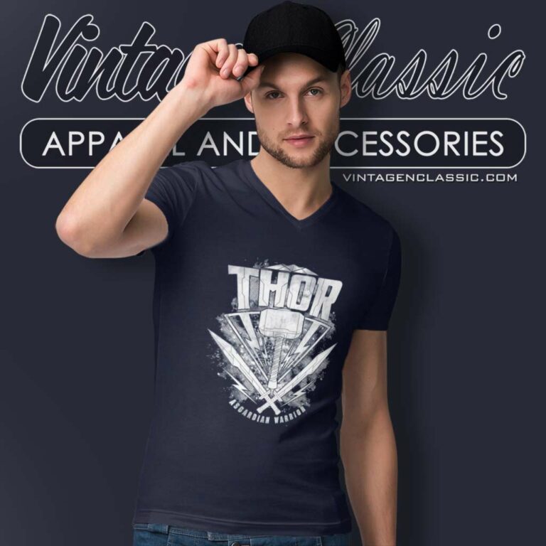 Marvel Thor Asgardian Warrior V Neck TShirt Marvel Thor Asgardian Warrior V Neck TShirt