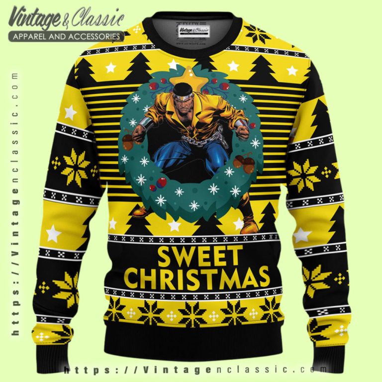 Marvels Luke Cage Ugly Christmas Sweater Ugly Christmas Sweater Marvels Luke Cage Ugly Christmas Sweater Ugly Christmas Sweater