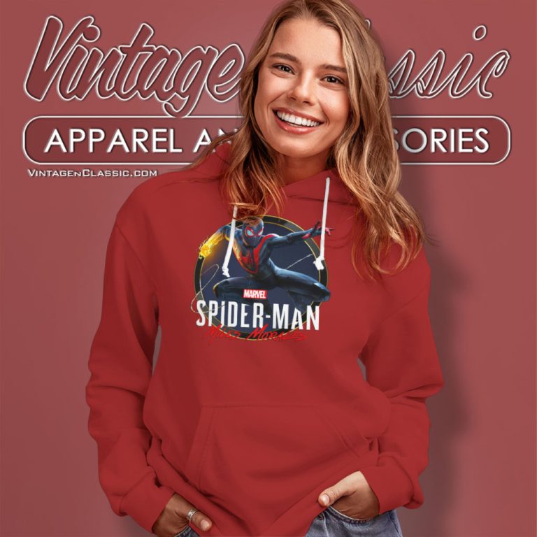 Marvels Spider Man Miles Morales Hoodie Marvels Spider Man Miles Morales Hoodie