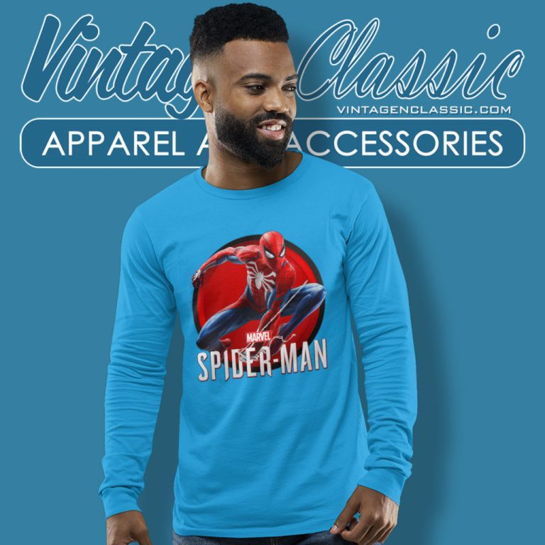 Marvels Spider Man Shirt Remastered Ps5 Long Sleeve Tee Marvels Spider Man Shirt Remastered Ps5 Long Sleeve Tee