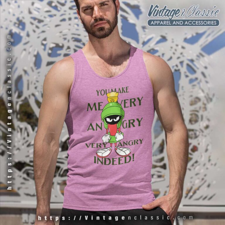 Marvin The Martian Angry Looney Tunes Tank Top Racerback Marvin The Martian Angry Looney Tunes Tank Top Racerback