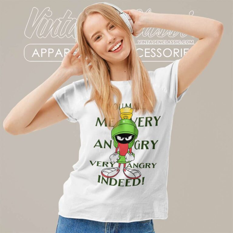 Marvin The Martian Angry Looney Tunes Women TShirt Marvin The Martian Angry Looney Tunes Women TShirt
