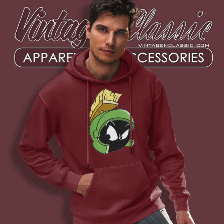 Marvin The Martian Face Looney Tunes Hoodie Marvin The Martian Face Looney Tunes Hoodie