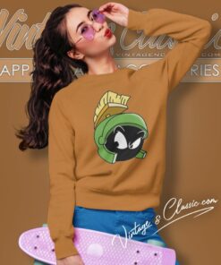 Marvin The Martian Face Looney Tunes Sweatshirt