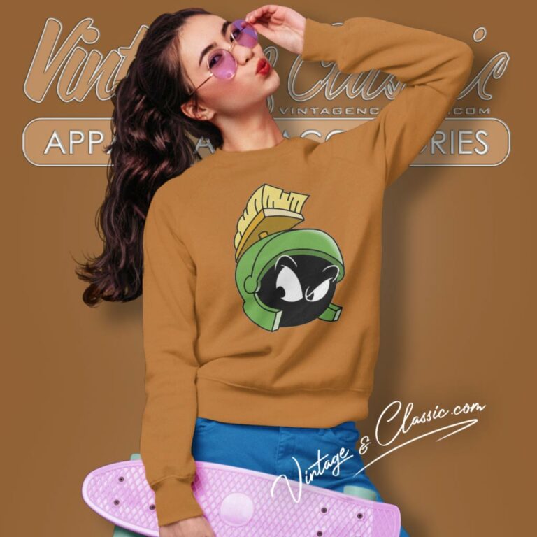 Marvin The Martian Face Looney Tunes Sweatshirt Marvin The Martian Face Looney Tunes Sweatshirt