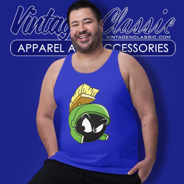 Marvin The Martian Face Looney Tunes Tank Top Racerback Marvin The Martian Face Looney Tunes Tank Top Racerback