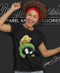 Marvin The Martian Face Looney Tunes Women T Shirt