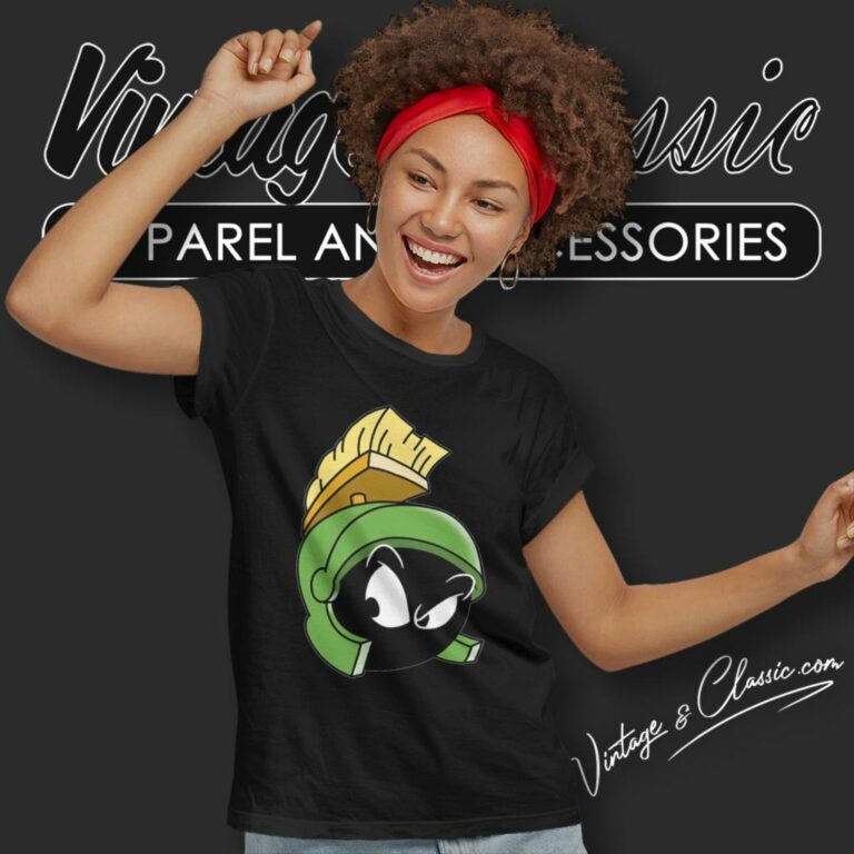 Marvin The Martian Face Looney Tunes Women T Shirt Marvin The Martian Face Looney Tunes Women T Shirt