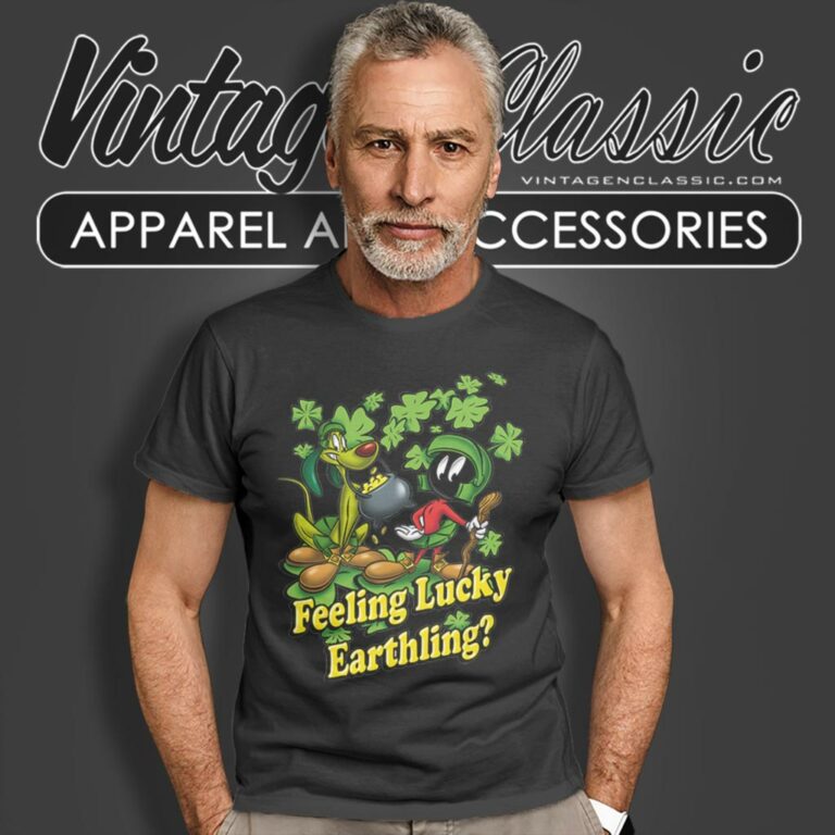 Marvin The Martian Feeling Lucky St Patricks Day T Shirt Marvin The Martian Feeling Lucky St Patricks Day T Shirt
