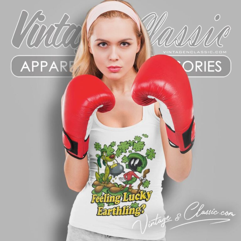 Marvin The Martian Feeling Lucky St Patricks Day Tank Top Racerback Marvin The Martian Feeling Lucky St Patricks Day Tank Top Racerback