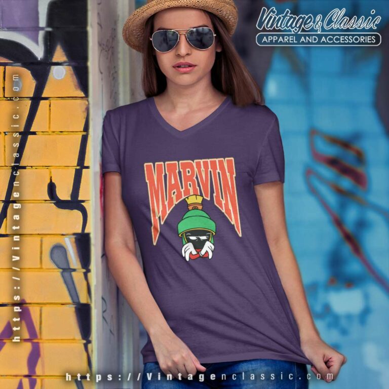 Marvin The Martian Pout V Neck TShirt Marvin The Martian Pout V Neck TShirt