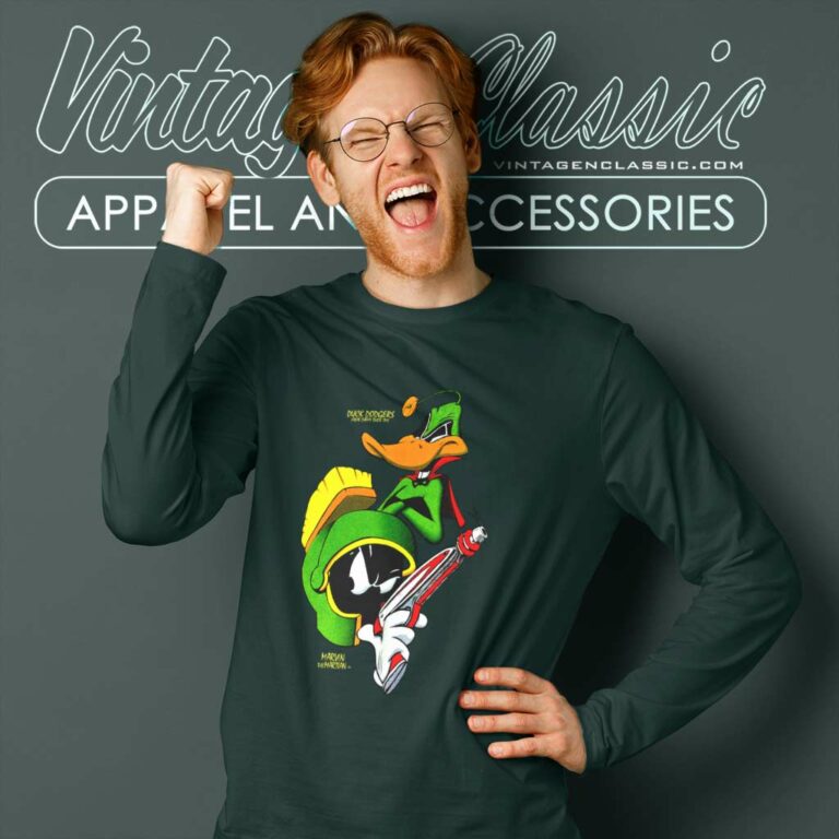 Marvin The Martian Shirt And Duck Dodgers Long Sleeve Tee Marvin The Martian Shirt And Duck Dodgers Long Sleeve Tee