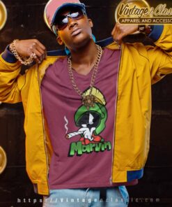 Marvin The Martian Shirt Angry Smoking V Neck TShirt