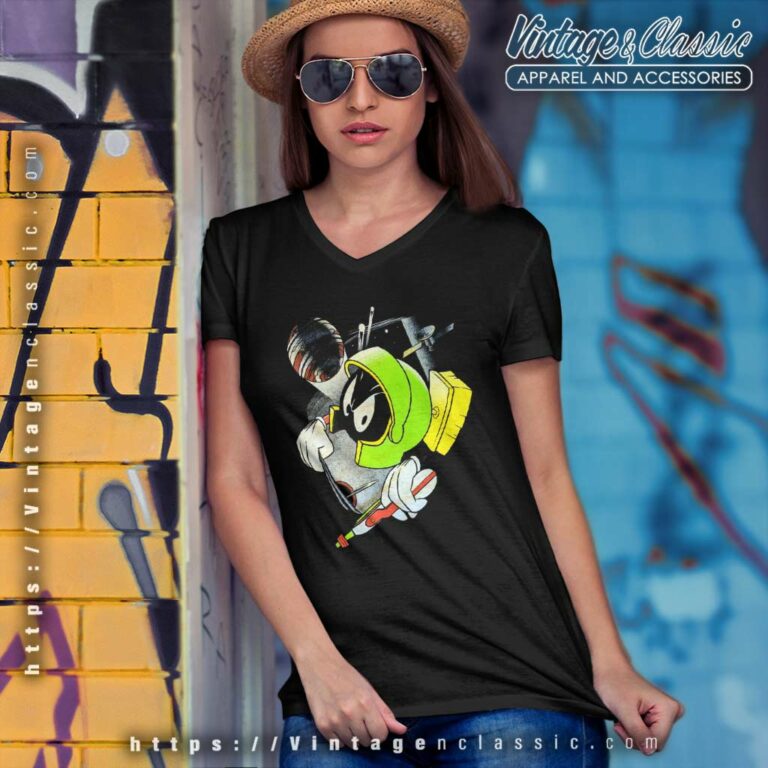 Marvin The Martian Shirt In Space Jam V Neck TShirt Marvin The Martian Shirt In Space Jam V Neck TShirt