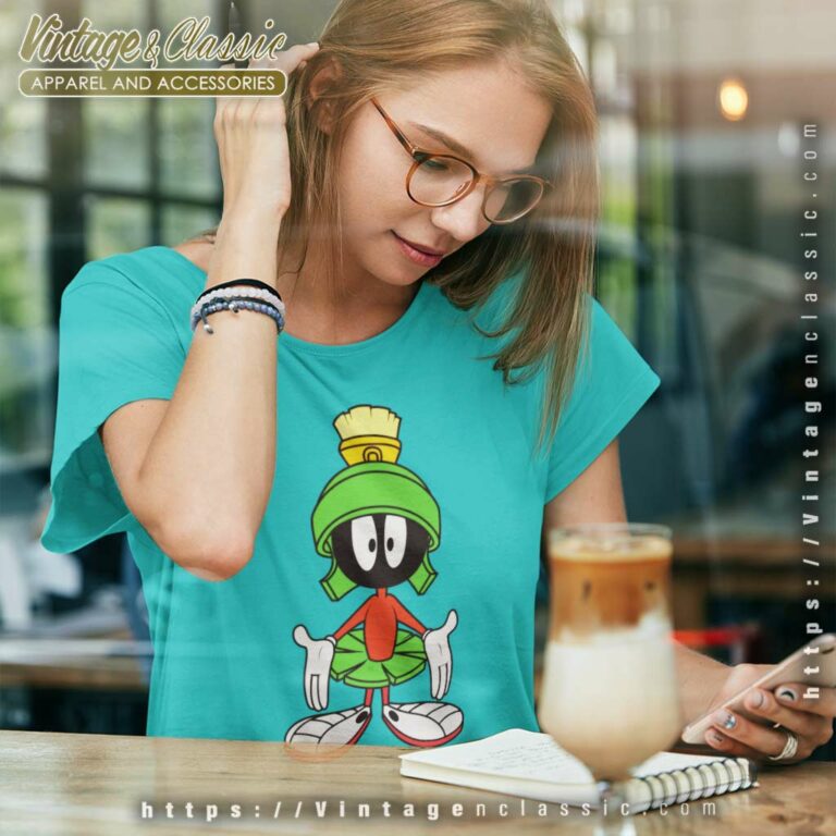 Marvin The Martian Shrug Women TShirt Marvin The Martian Shrug Women TShirt