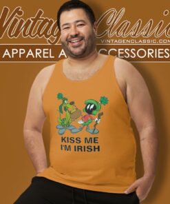 Marvin The Martian St Patricks Day Kiss Me Im Irish Tank Top Racerback