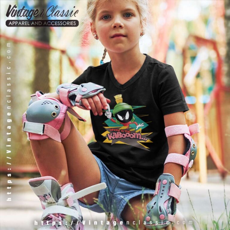 Marvin The Martian Where Is The Kaboom Kid VNeck Marvin The Martian Where Is The Kaboom Kid VNeck