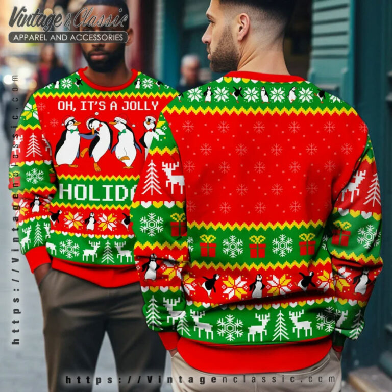 Mary Poppins Dancing Penguin Ugly Sweater mens Ugly Christmas Sweater Mary Poppins Dancing Penguin Ugly Sweater mens Ugly Christmas Sweater