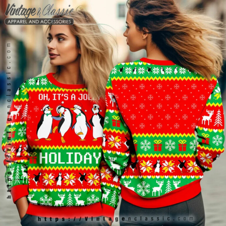 Mary Poppins Dancing Penguin Ugly Sweater womens Ugly Christmas Sweater Mary Poppins Dancing Penguin Ugly Sweater womens Ugly Christmas Sweater