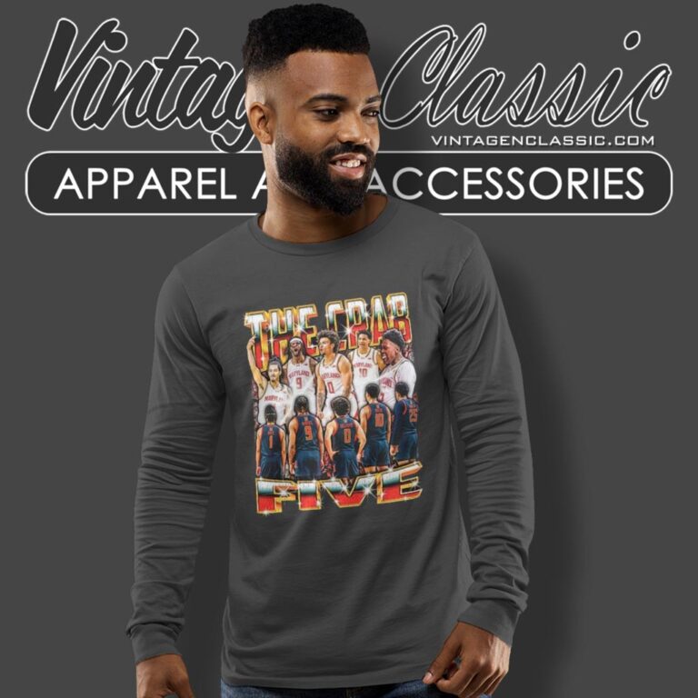Maryland The Crab Five Baskeball Shirt Long Sleeve Tee Maryland The Crab Five Baskeball Shirt Long Sleeve Tee