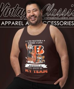 Mascot No Matter Where I Live Cincinnati Bengals Will Always Be My Team Tank Top Racerback