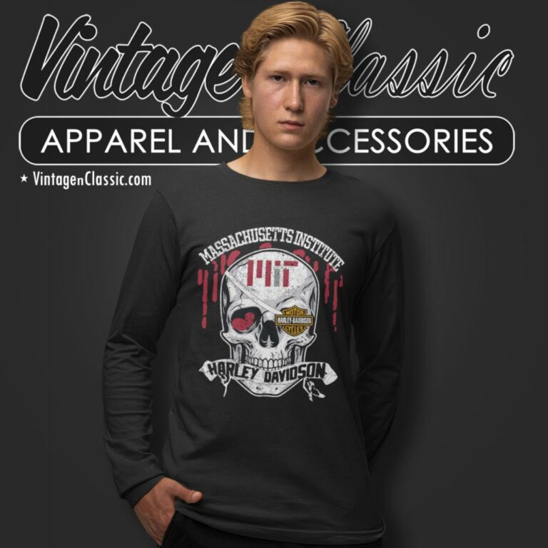 Massachusetts Institute Of Technology Harley Davidson Skull Long Sleeve Tee Massachusetts Institute Of Technology Harley Davidson Skull Long Sleeve Tee