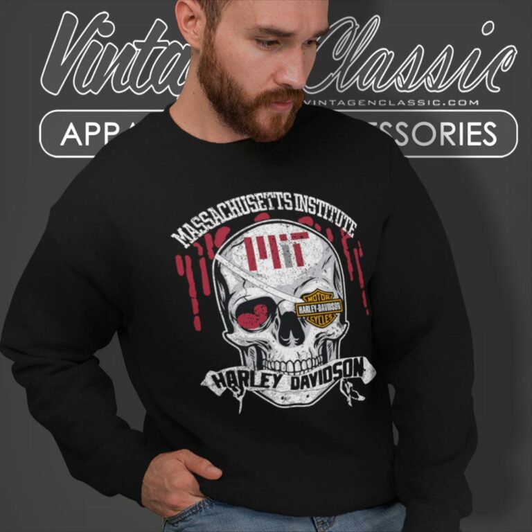 Massachusetts Institute Of Technology Harley Davidson Skull Sweatshirt Massachusetts Institute Of Technology Harley Davidson Skull Sweatshirt