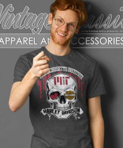 Massachusetts Institute Of Technology Harley Davidson Skull T Shirt