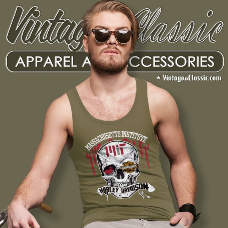 Massachusetts Institute Of Technology Harley Davidson Skull Tank Top Racerback Massachusetts Institute Of Technology Harley Davidson Skull Tank Top Racerback