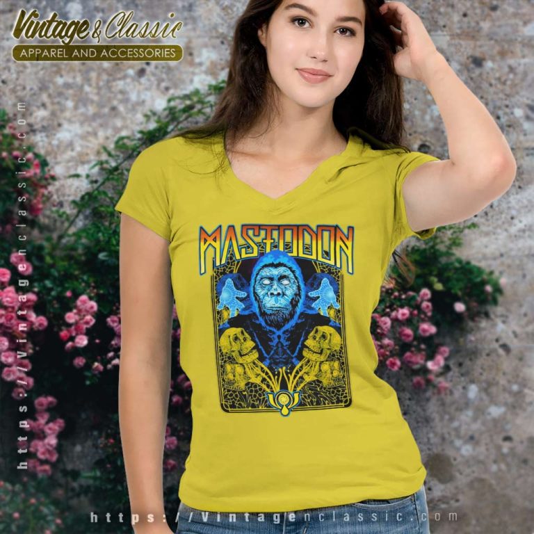 Mastodon Ape Sasquatch V Neck TShirt Mastodon Ape Sasquatch V Neck TShirt