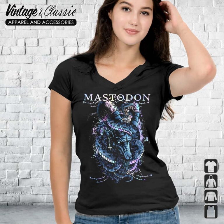 Mastodon Black Phillip Lava Foil V neck Mastodon Black Phillip Lava Foil V neck